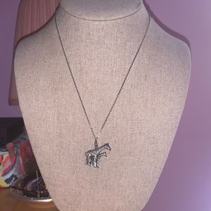 Silver Giraffe Necklace